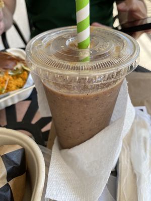 Mango Supreme Smoothie (mango,banana, strawberry, apple, and plant milk) (GF/V/SF)  at Flatbelly Veg in Flourtown