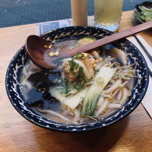 Green ramen with udon   at Momiji Ramen in The Hague