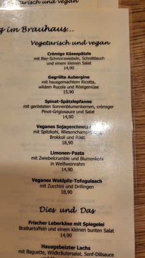 Speisekarte 5.August 2023 at Rietkötter in Bochum