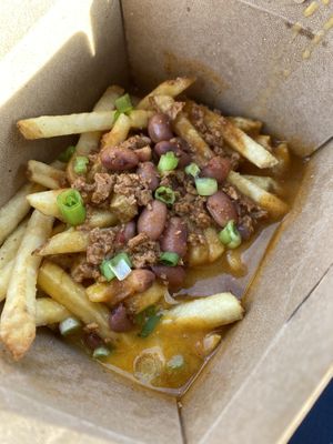 Vegan Chili Cheese Fries 🔥 at Amy's Drive Thru in Roseville