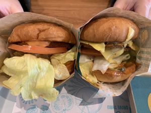 The single and the Amy’s…both with grilled onions. 🤤  at Amy's Drive Thru in Roseville