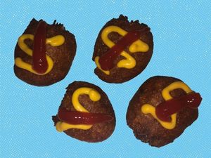 Dawg Pound - Vegan mini corn dogs  at Garbage Kids Vegan - Pop Up in Akron