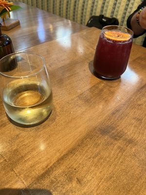 Wine and sangria   at Flower Child in Mclean