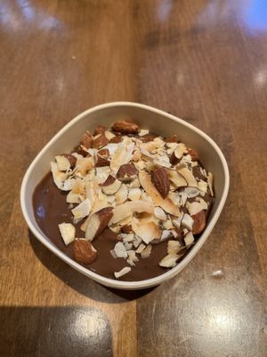 Dark chocolate pudding   at Flower Child in Mclean