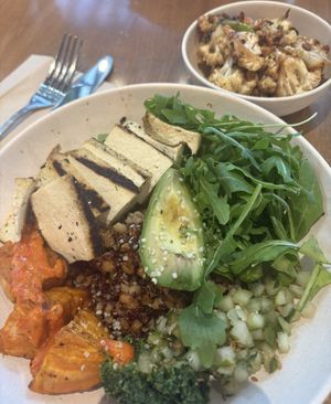 Mother Earth bowl + tofu 🌎🤍  at Flower Child in Mclean