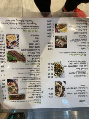 Menu page 2  at Pita Point in Brooklyn