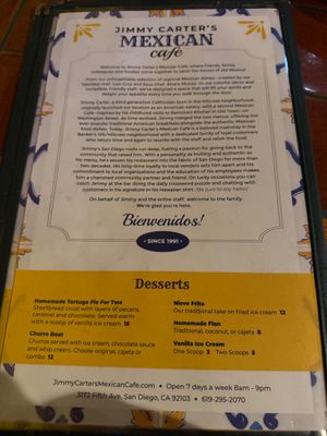  at Jimmy Carter's in San Diego