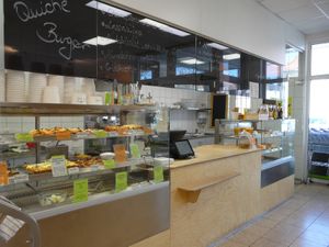 The front of our VG-Bistro. at VG Biomarkt Strehlen in Dresden