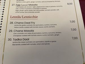 Lentil (daal) dishes. at Indian Curry Restaurant in Catania