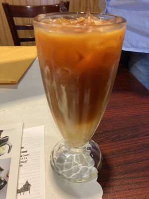 Thai Iced Tea made with coconut milk (special request) at Sea Thai House in Valley Springs