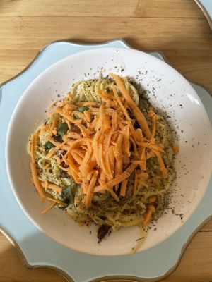 Vegan pasta   at Charcuteria  in Barichara