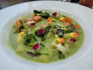 Beautiful dish and perfectly cooked vegetables at Ngadri in Boquete