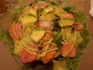 Salad with roasted veggies at Ngadri in Boquete