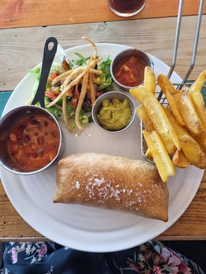 Vegan chimichanga at Aloha in Bridlington
