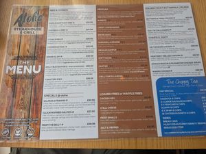 Menu side 2 at Aloha in Bridlington