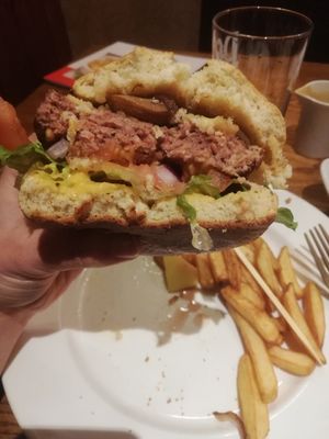 Festive burger at Rising Sun in Watford