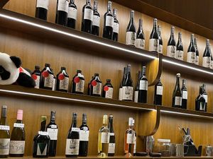 A selection of wines  at Gordo Vegano in Buenos Aires