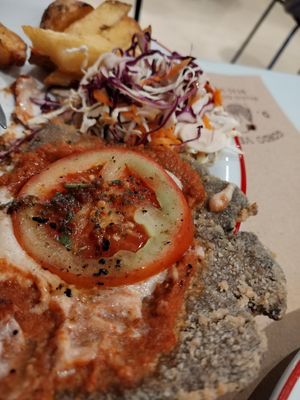 Milanesa at Gordo Vegano in Buenos Aires