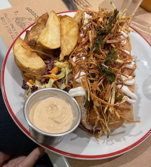 Súper pancho  at Gordo Vegano in Buenos Aires