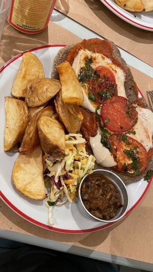 Milanesa napolitana  at Gordo Vegano in Buenos Aires