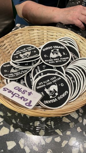 Stickers  at Gordo Vegano in Buenos Aires