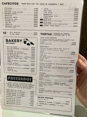 Food menu, pg 2  at Gordo Vegano in Buenos Aires