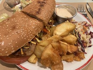 Sándwich de churrasquito  at Gordo Vegano in Buenos Aires