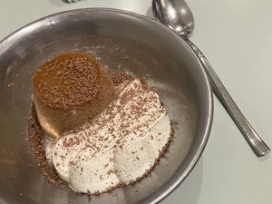 Flan de café  at Gordo Vegano in Buenos Aires