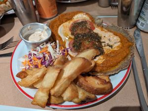 Milanesa napolitana at Gordo Vegano in Buenos Aires
