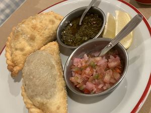 Empanadas: delicious!  at Gordo Vegano in Buenos Aires