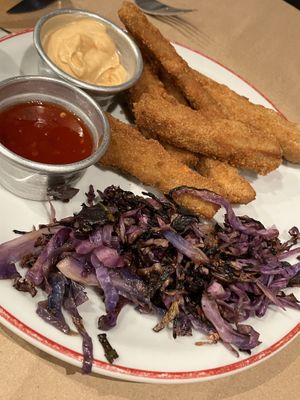 Chicken tenders  at Gordo Vegano in Buenos Aires