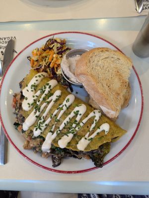 Omelette at Gordo Vegano in Buenos Aires
