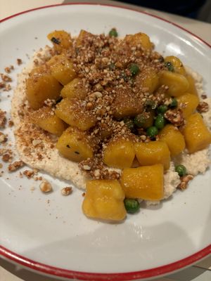 Gnocci de kabutia y sémola   at Gordo Vegano in Buenos Aires