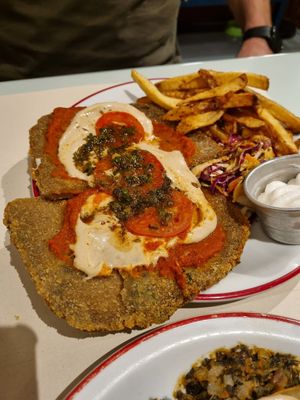 Milanesa at Gordo Vegano in Buenos Aires