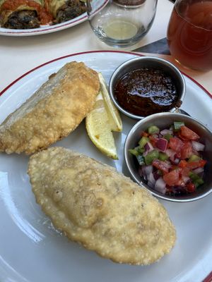 Seitan empanadas   at Gordo Vegano in Buenos Aires