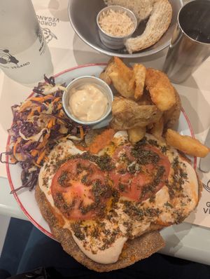 Milanesa Napolitana at Gordo Vegano in Buenos Aires