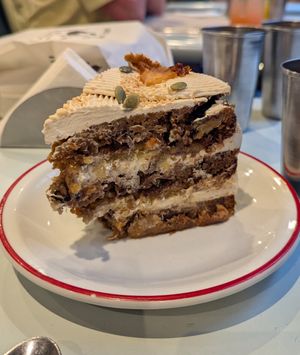 Carrot cake at Gordo Vegano in Buenos Aires