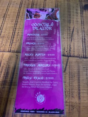 Alcohol  at Lado V in Buenos Aires