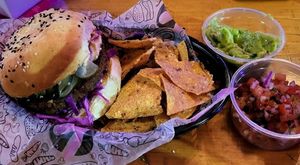 K pop burger at Lado V in Buenos Aires