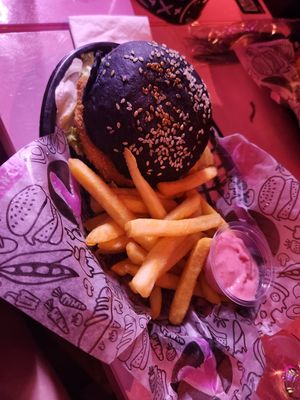 Not chicken burger at Lado V in Buenos Aires