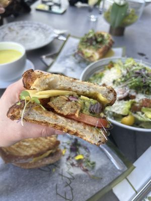 BLT as the vegan option  at Extraordinary Desserts in San Diego