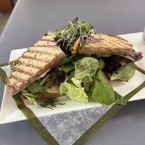 Vegan panini!  at Extraordinary Desserts in San Diego