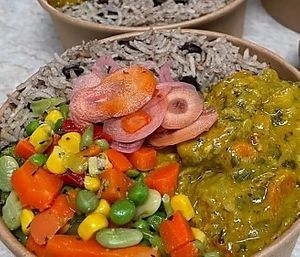 Curried Chick'n with a Jamaican Rice & Peas
Basmati Rice, Black Beans and a plant-based protein recreate authentic &  tasty Jamaican flavours.  at Vegan Delights LG Inc in Sioux Lookout