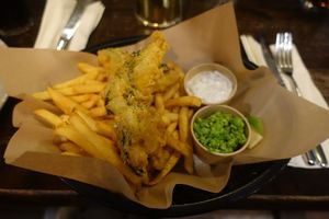 Not fish and chips (vegan) at The Liffey in Stockholm