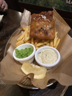 Vegan Fish and Chips  at The Liffey in Stockholm