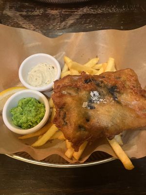 vegan tofish and chips at The Liffey in Stockholm