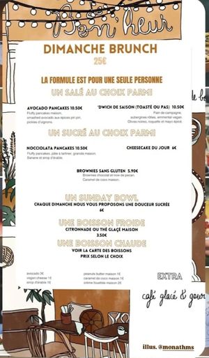 Brunch menu  at De Bon'heur in Marseille