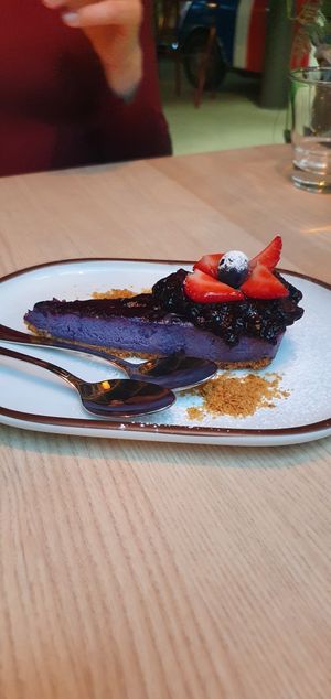 Blueberry cheesecake at ChouChou in Stockholm