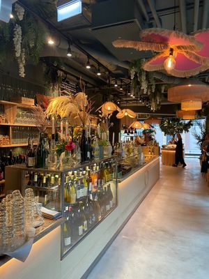 Part of the bar area at ChouChou in Stockholm