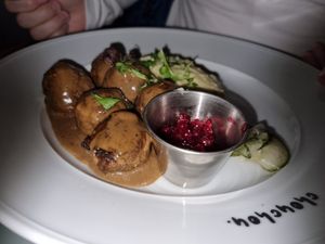 'Klassiska köttbullar' at ChouChou in Stockholm